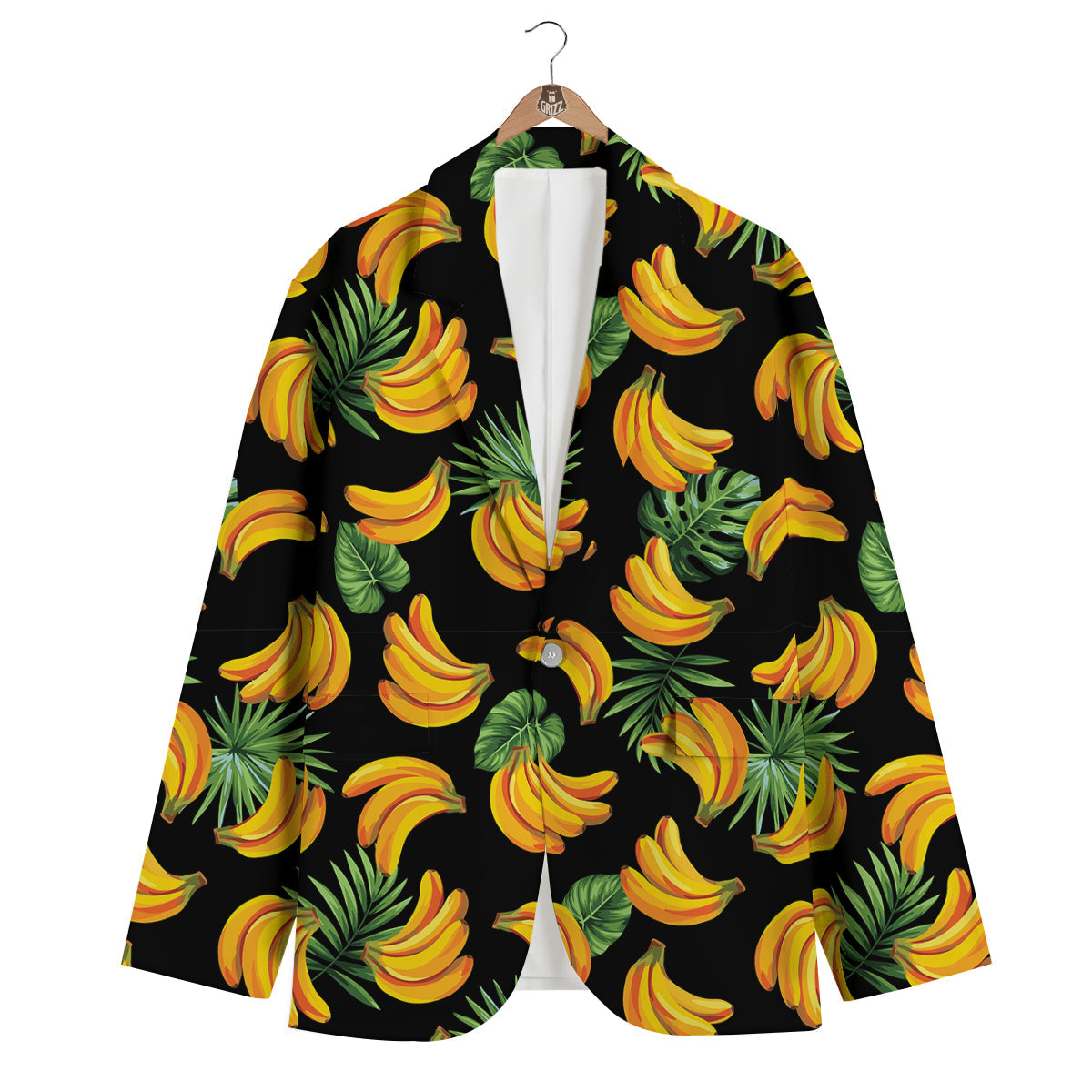 Fruit Banana Print Pattern Men's Blazer-grizzshop