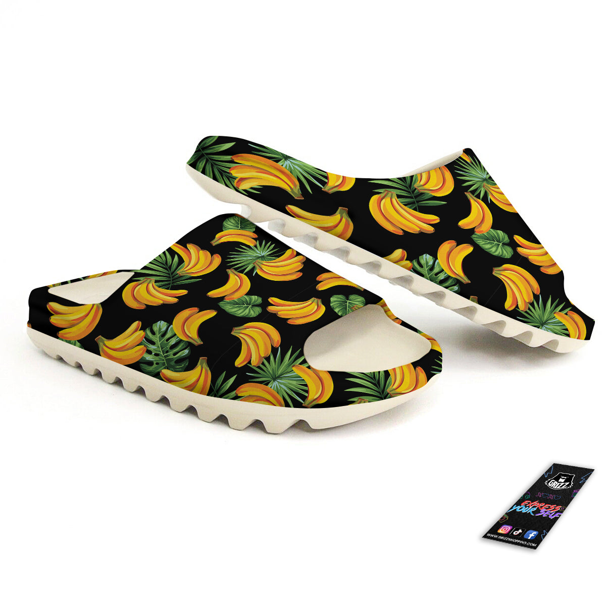 Fruit Banana Print Pattern Sandals-grizzshop