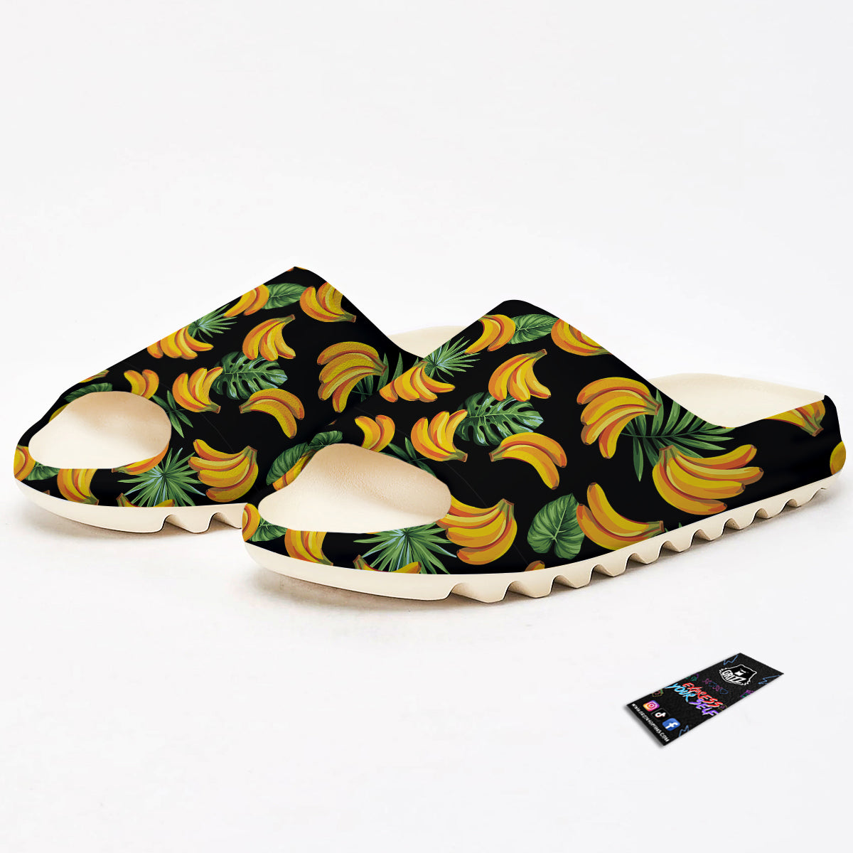 Fruit Banana Print Pattern Sandals-grizzshop