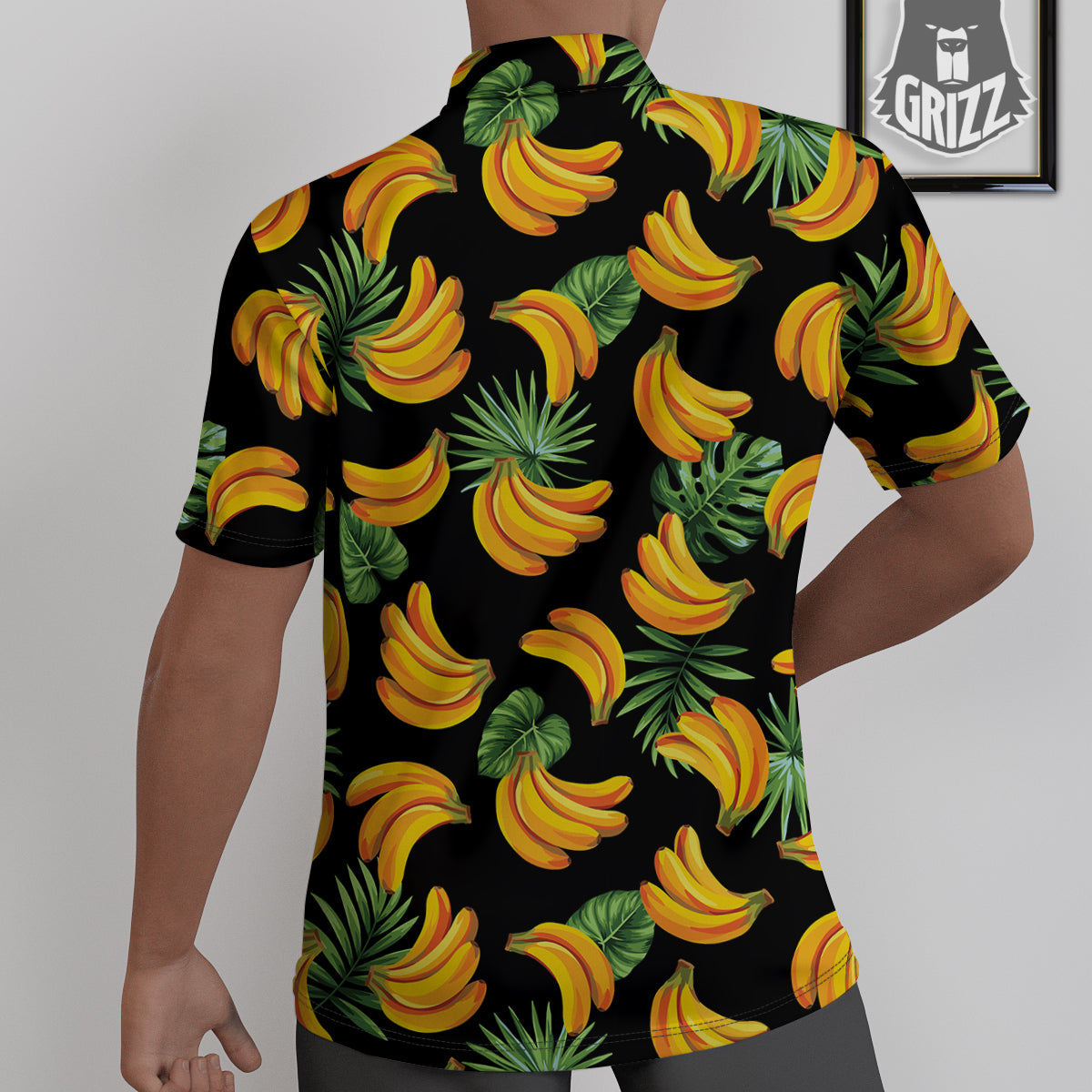 Fruit Banana Print Pattern Untucked Shirts-grizzshop