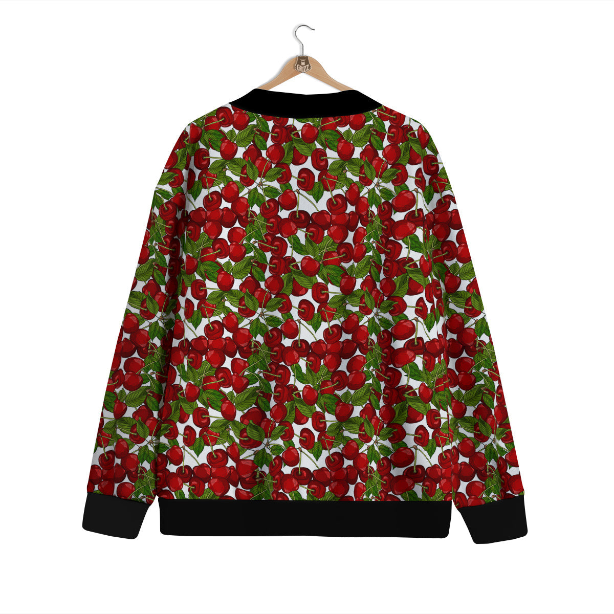 Fruit Cherry Print Pattern Cardigan-grizzshop