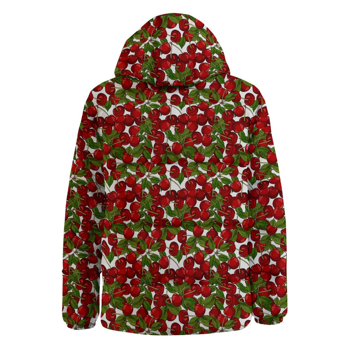 Fruit Cherry Print Pattern Down Jacket-grizzshop