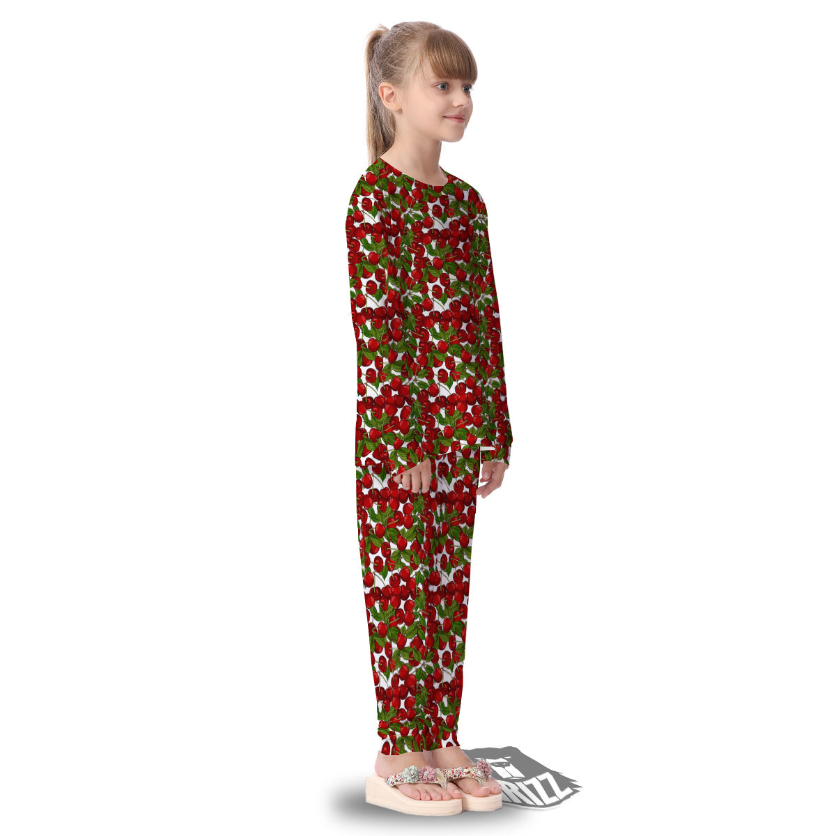 Fruit Cherry Print Pattern Kid's Pajamas-grizzshop