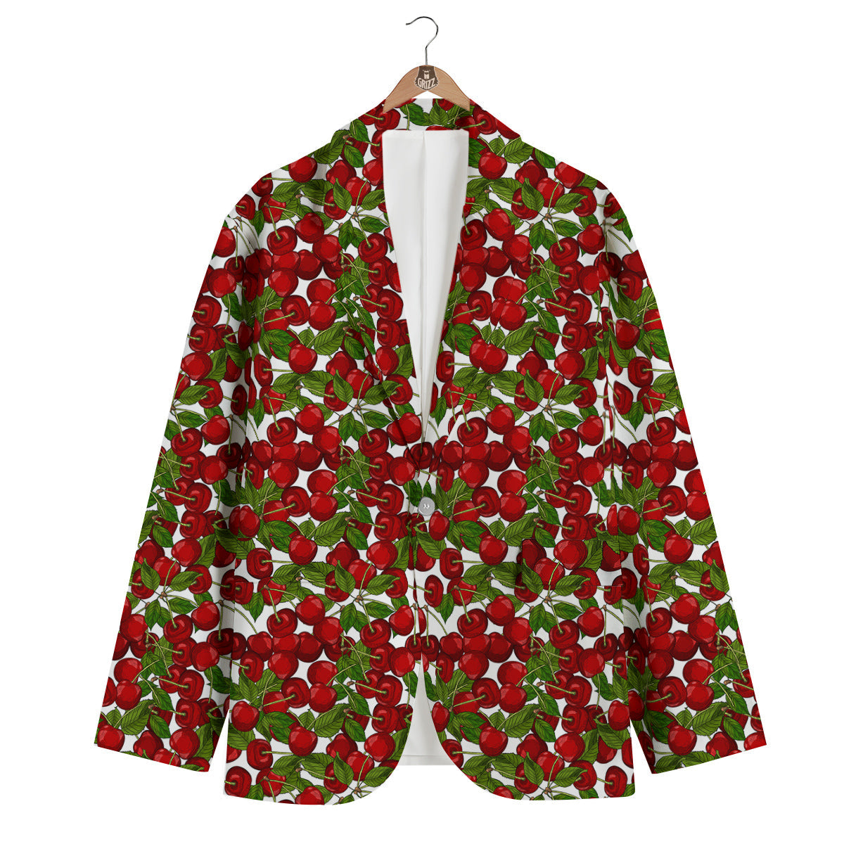 Fruit Cherry Print Pattern Men's Blazer-grizzshop