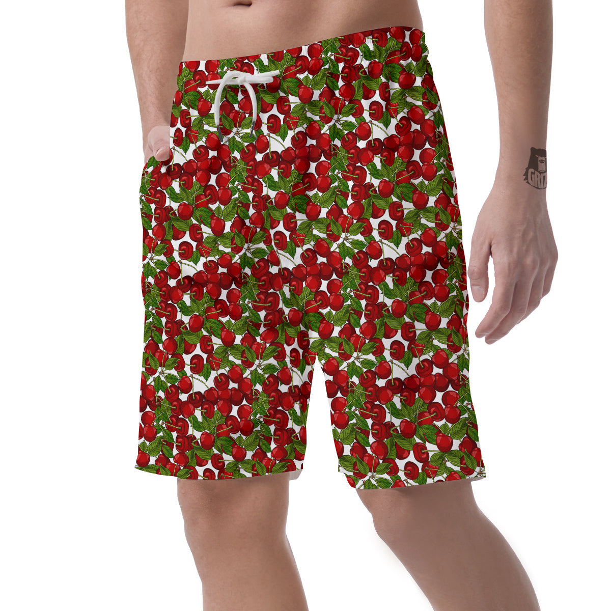 Fruit Cherry Print Pattern Men's Shorts-grizzshop