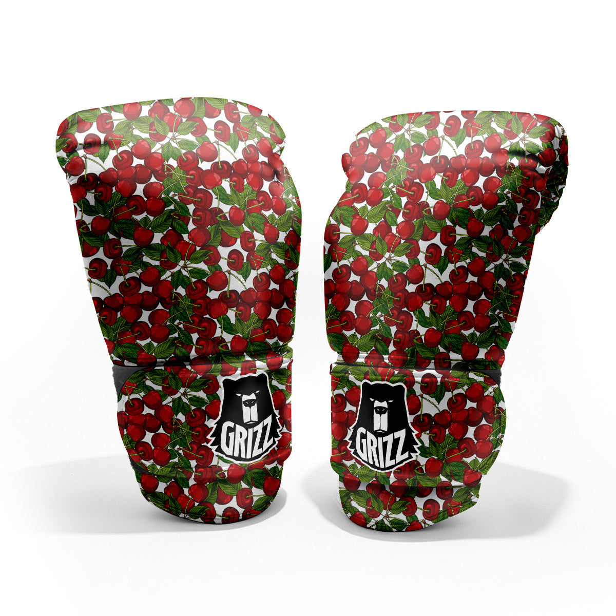 Fruit Cherry Print Pattern Sparring Gloves-grizzshop