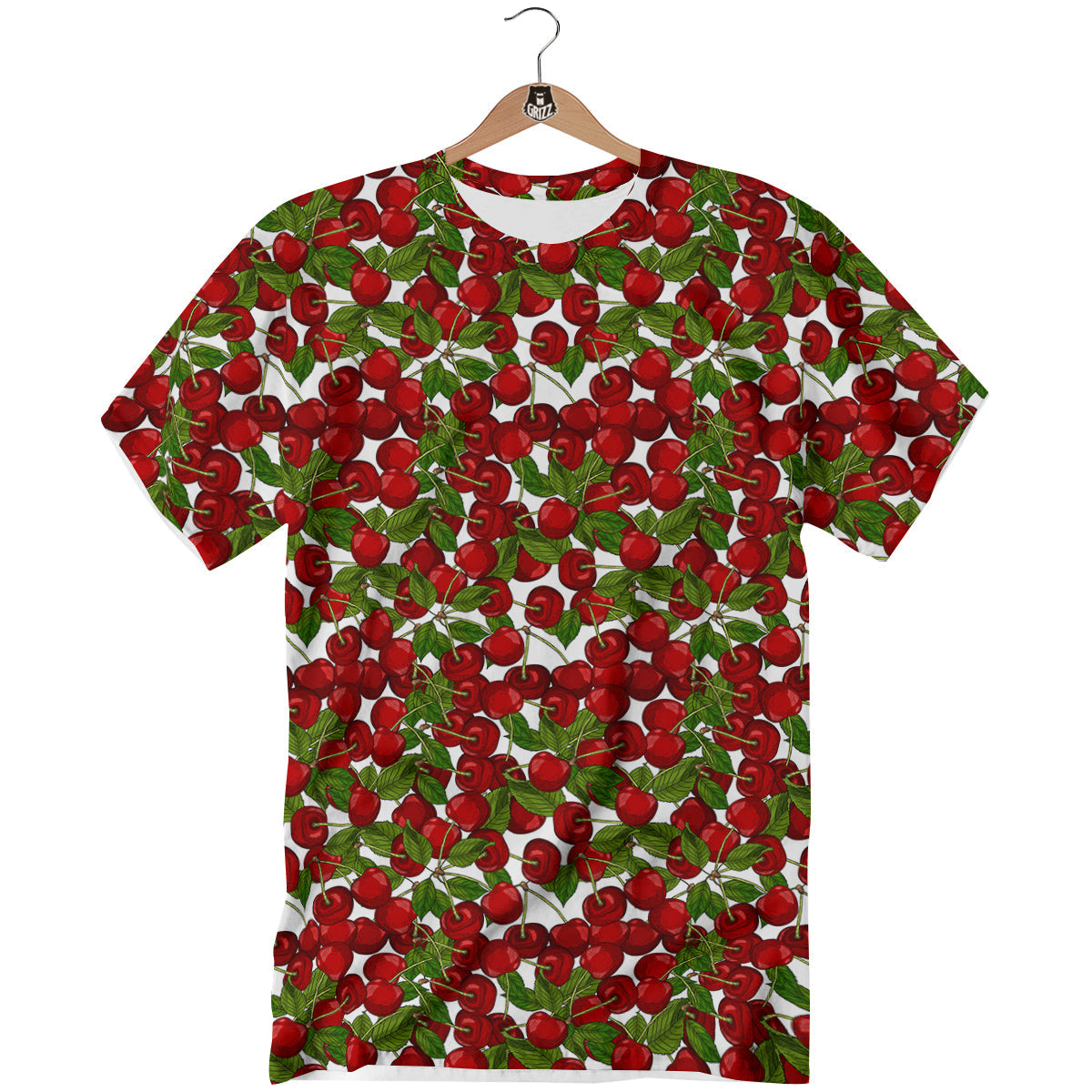 Fruit Cherry Print Pattern T-Shirt-grizzshop