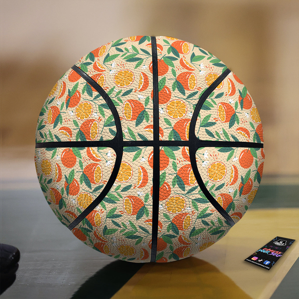 Fruit Cute Orange Print Pattern Basketball-grizzshop