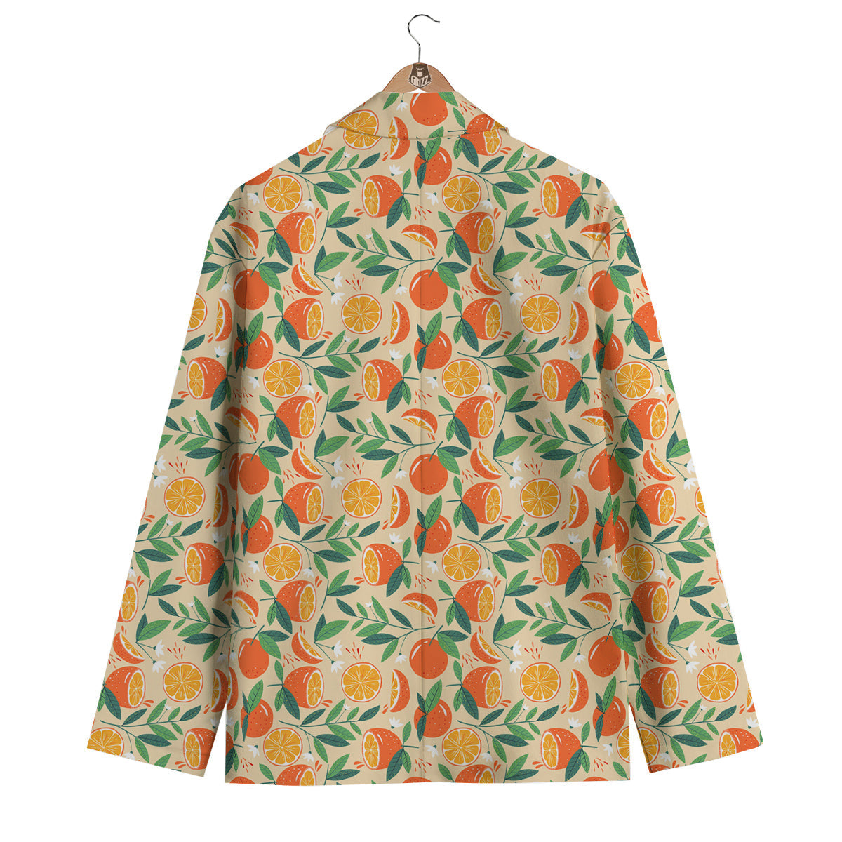 Fruit Cute Orange Print Pattern Men's Blazer-grizzshop