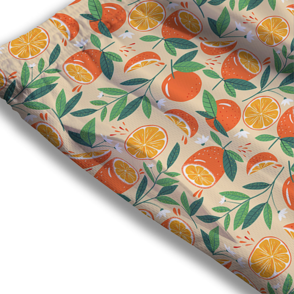 Fruit Cute Orange Print Pattern Mesh Shorts-grizzshop