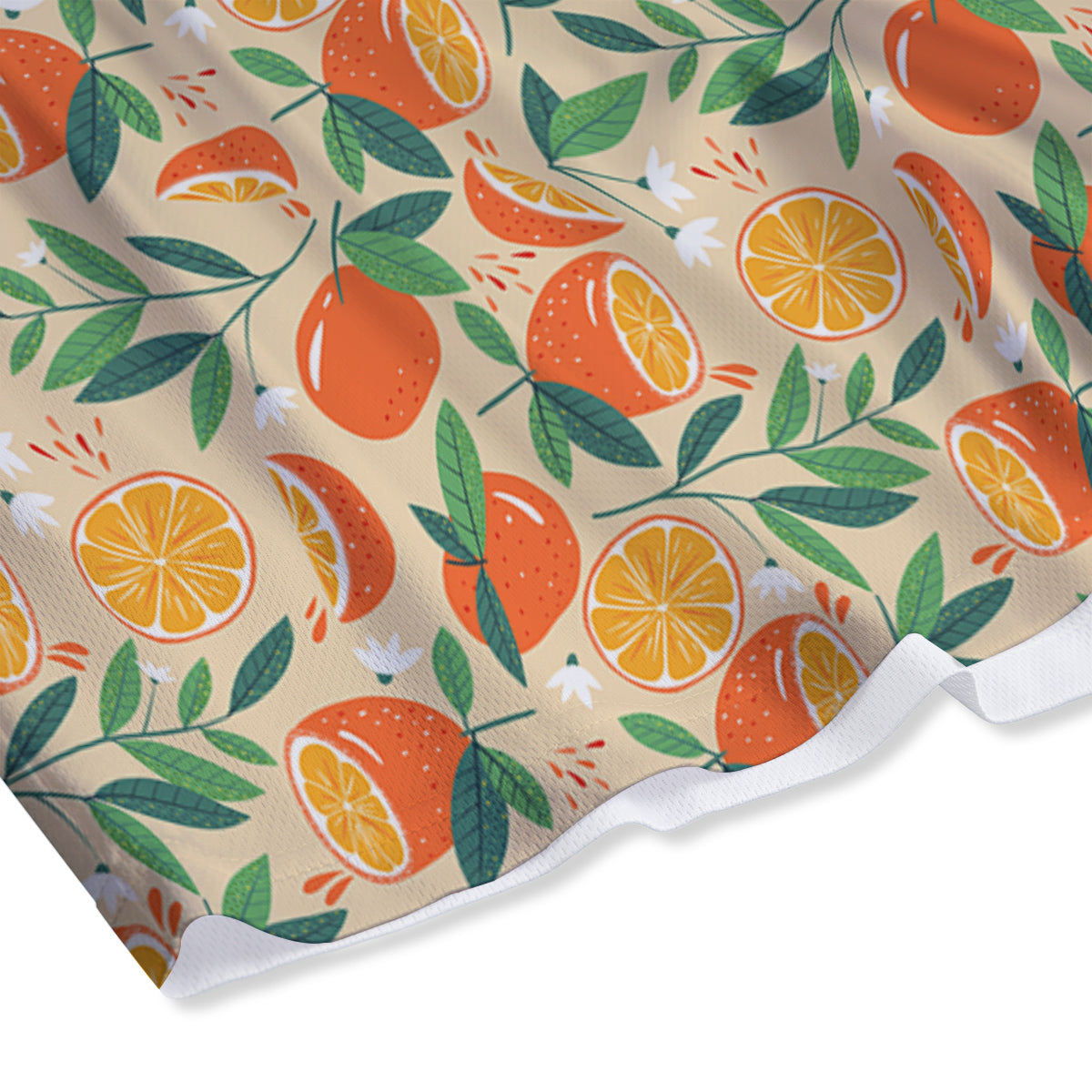 Fruit Cute Orange Print Pattern Mesh Shorts-grizzshop