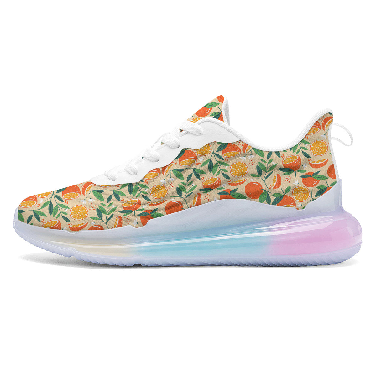Fruit Cute Orange Print Pattern Running Sneakers-grizzshop