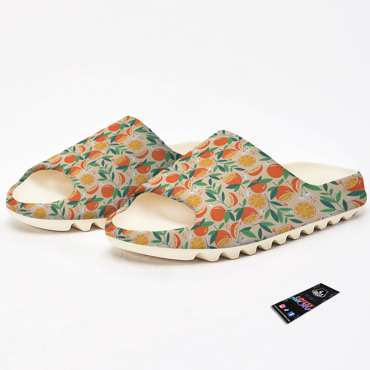 Fruit Cute Orange Print Pattern Sandals-grizzshop