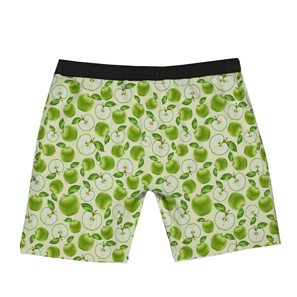 Fruit Green Apple Print Pattern Boxer Briefs-grizzshop
