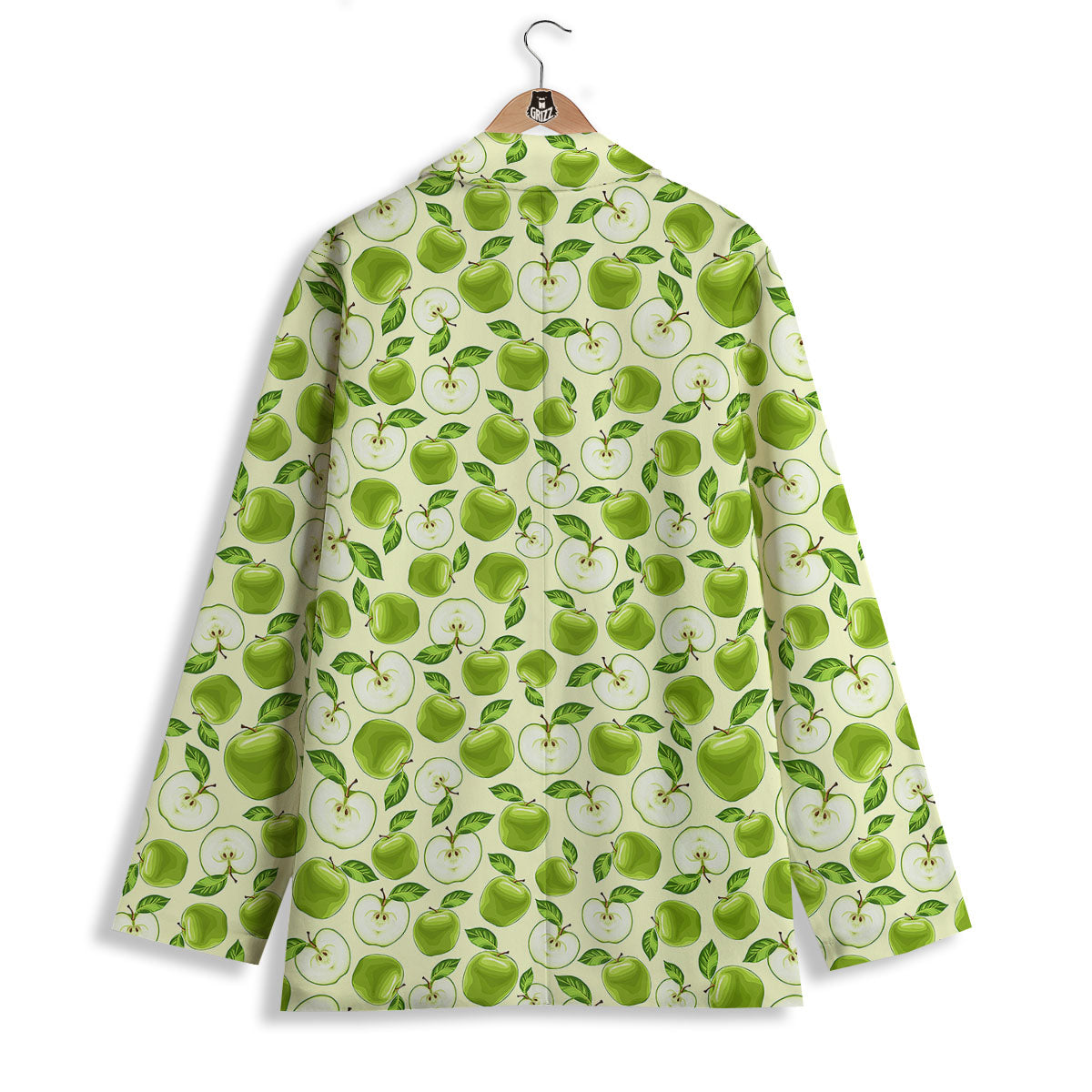 Fruit Green Apple Print Pattern Women's Blazer-grizzshop