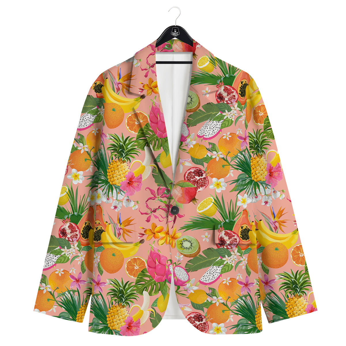 Fruit Leaf Tropical Print Pattern Men's Sport Coat-grizzshop