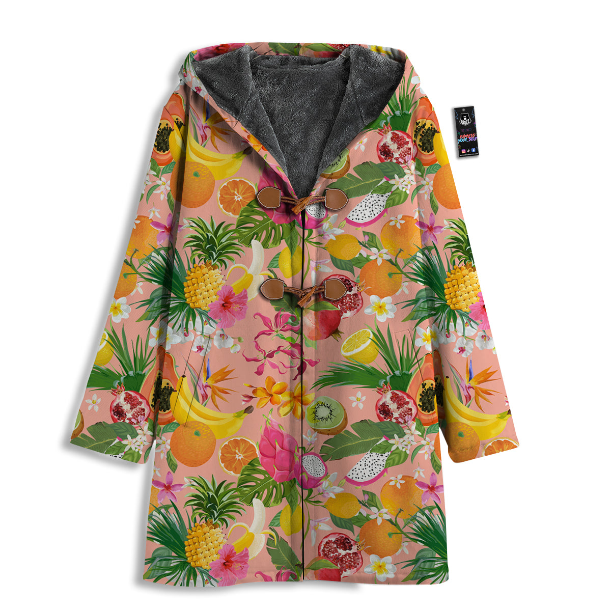 Fruit Leaf Tropical Print Pattern Men's Windbreaker Jacket-grizzshop