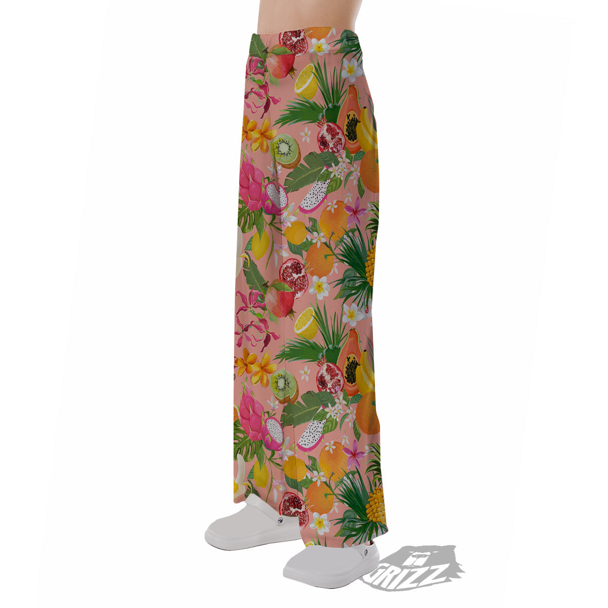Fruit Leaf Tropical Print Pattern Pajama Pants-grizzshop