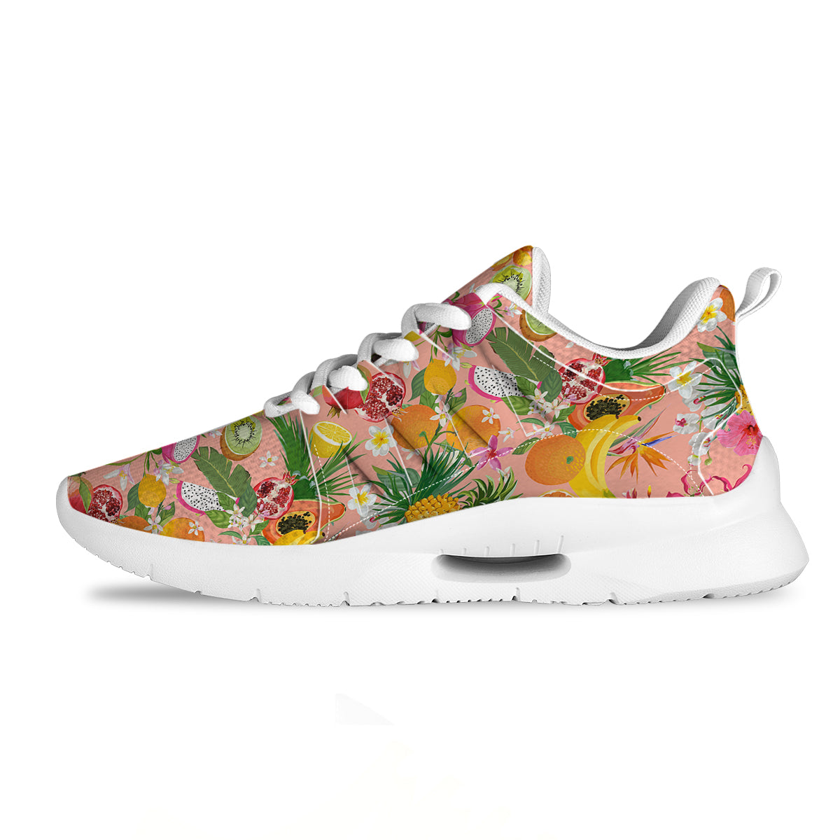 Fruit Leaf Tropical Print Pattern Tennis Shoes-grizzshop