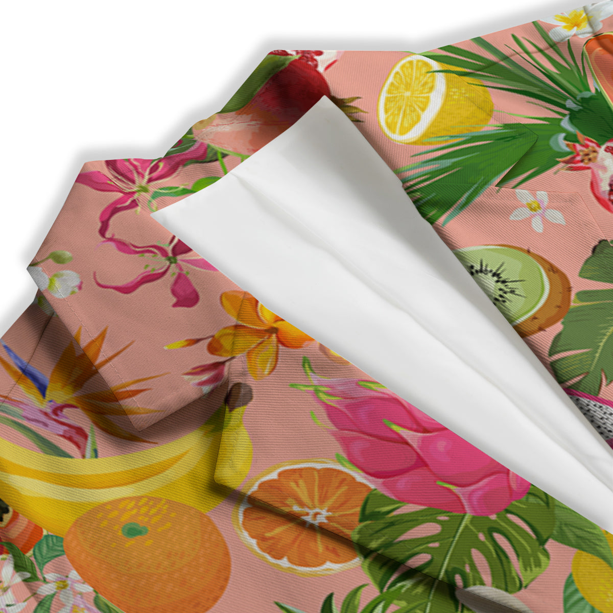 Fruit Leaf Tropical Print Pattern Women's Blazer-grizzshop