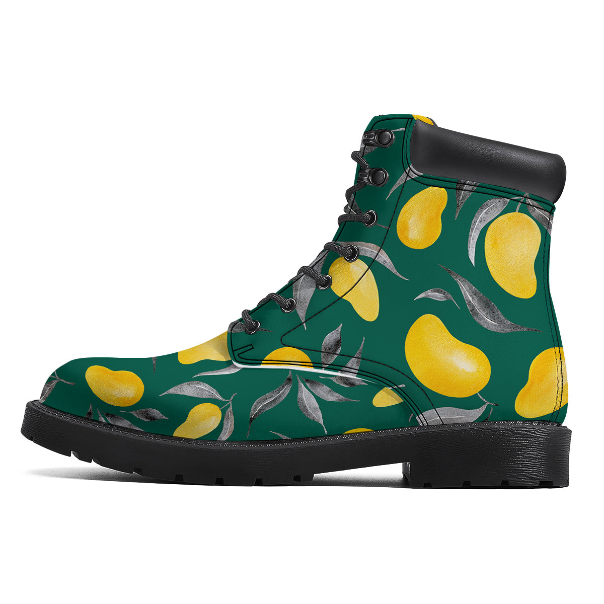 Fruit Mango Yellow Print Pattern Boots-grizzshop