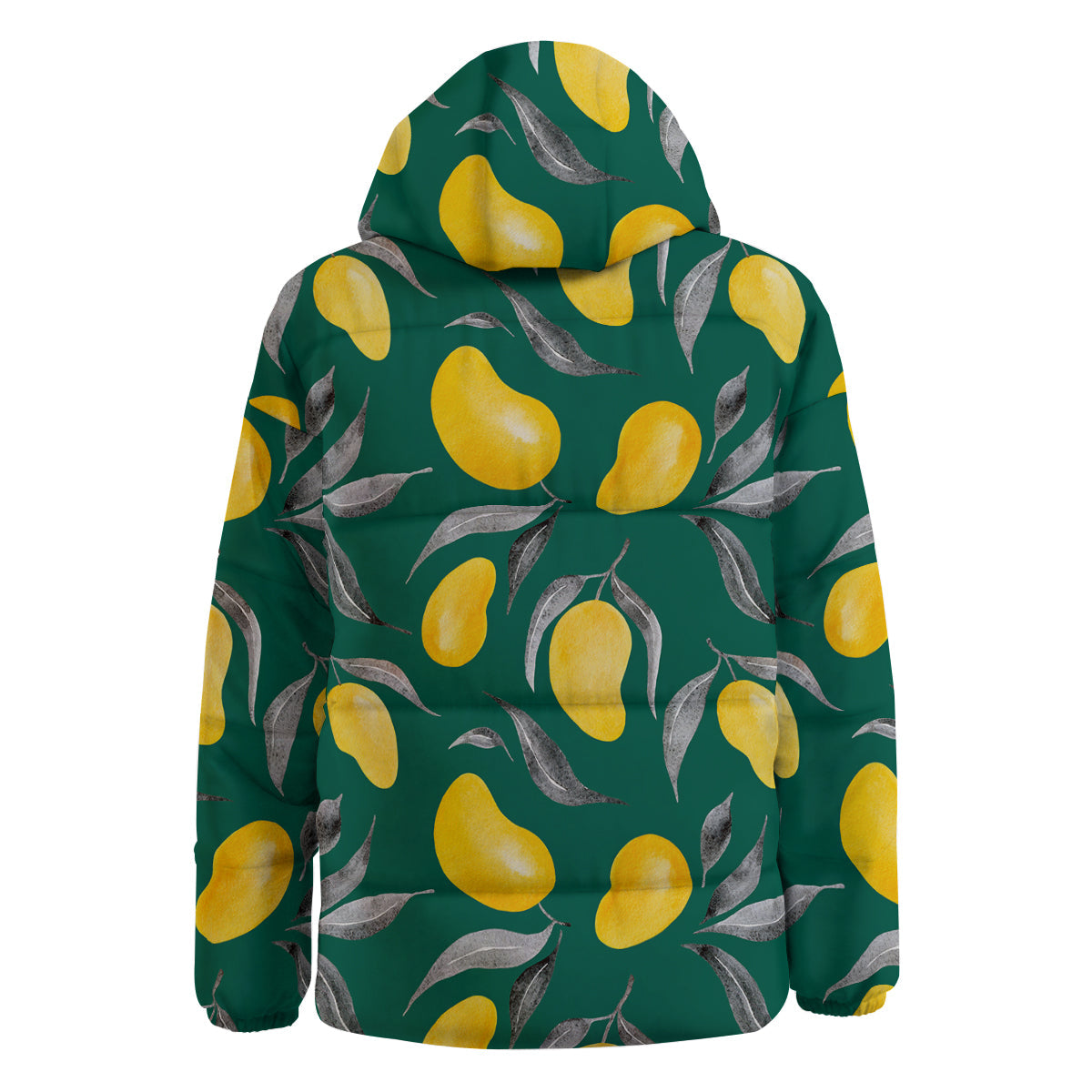 Fruit Mango Yellow Print Pattern Down Jacket-grizzshop