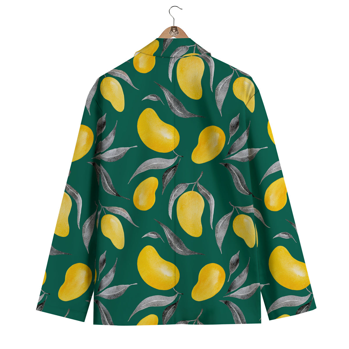 Fruit Mango Yellow Print Pattern Men's Blazer-grizzshop
