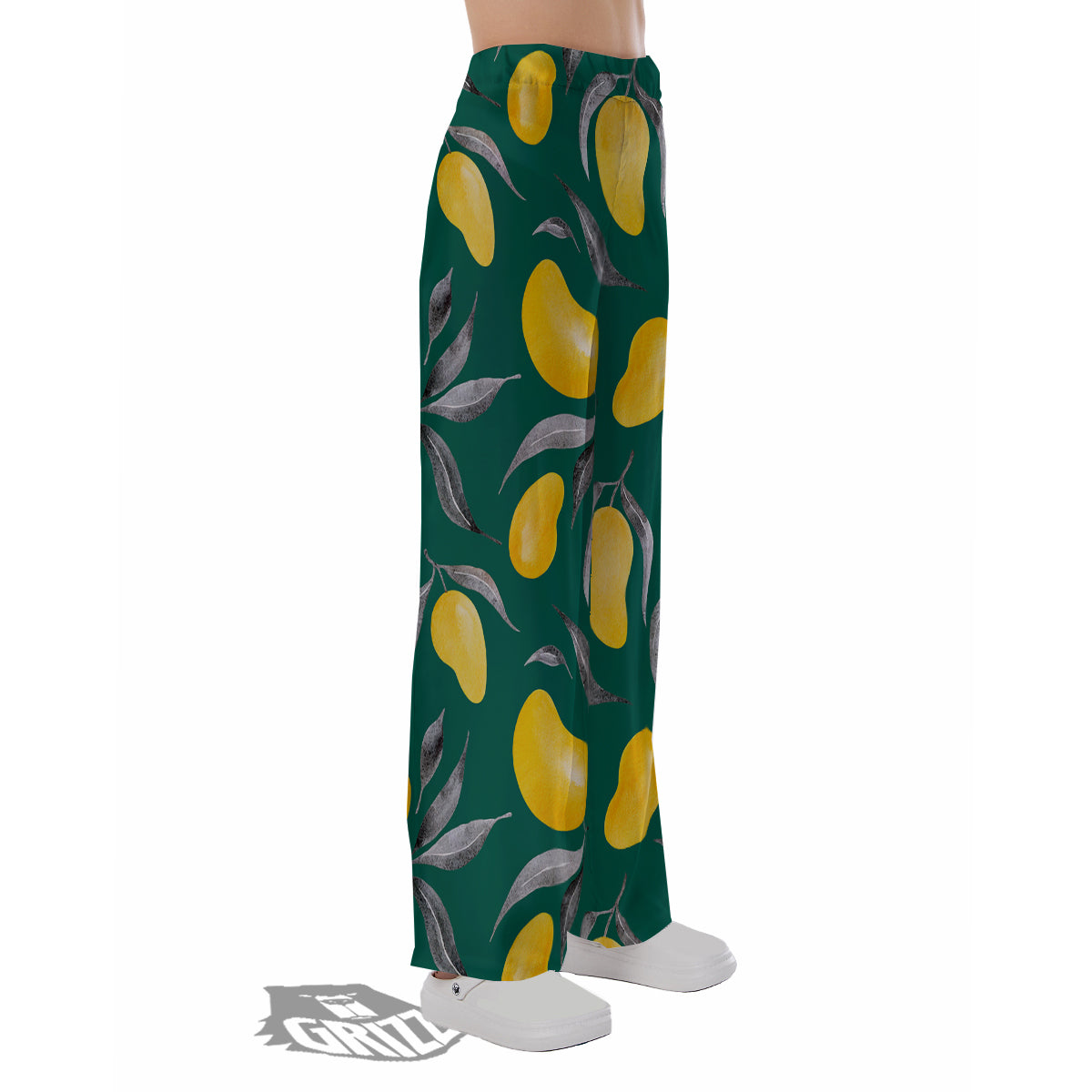 Fruit Mango Yellow Print Pattern Pajama Pants-grizzshop