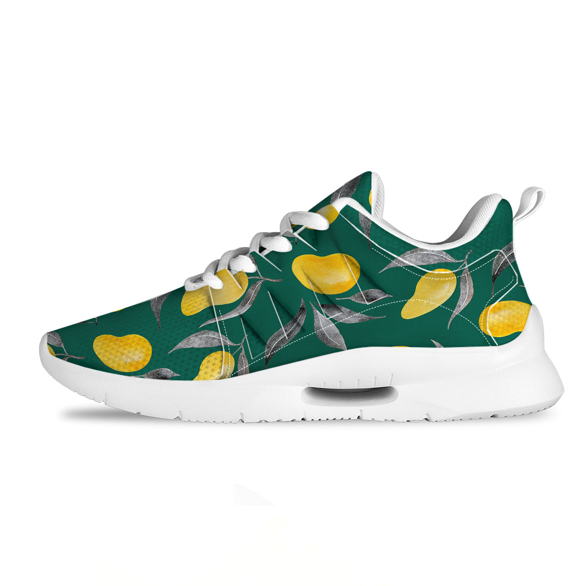 Fruit Mango Yellow Print Pattern Tennis Shoes-grizzshop
