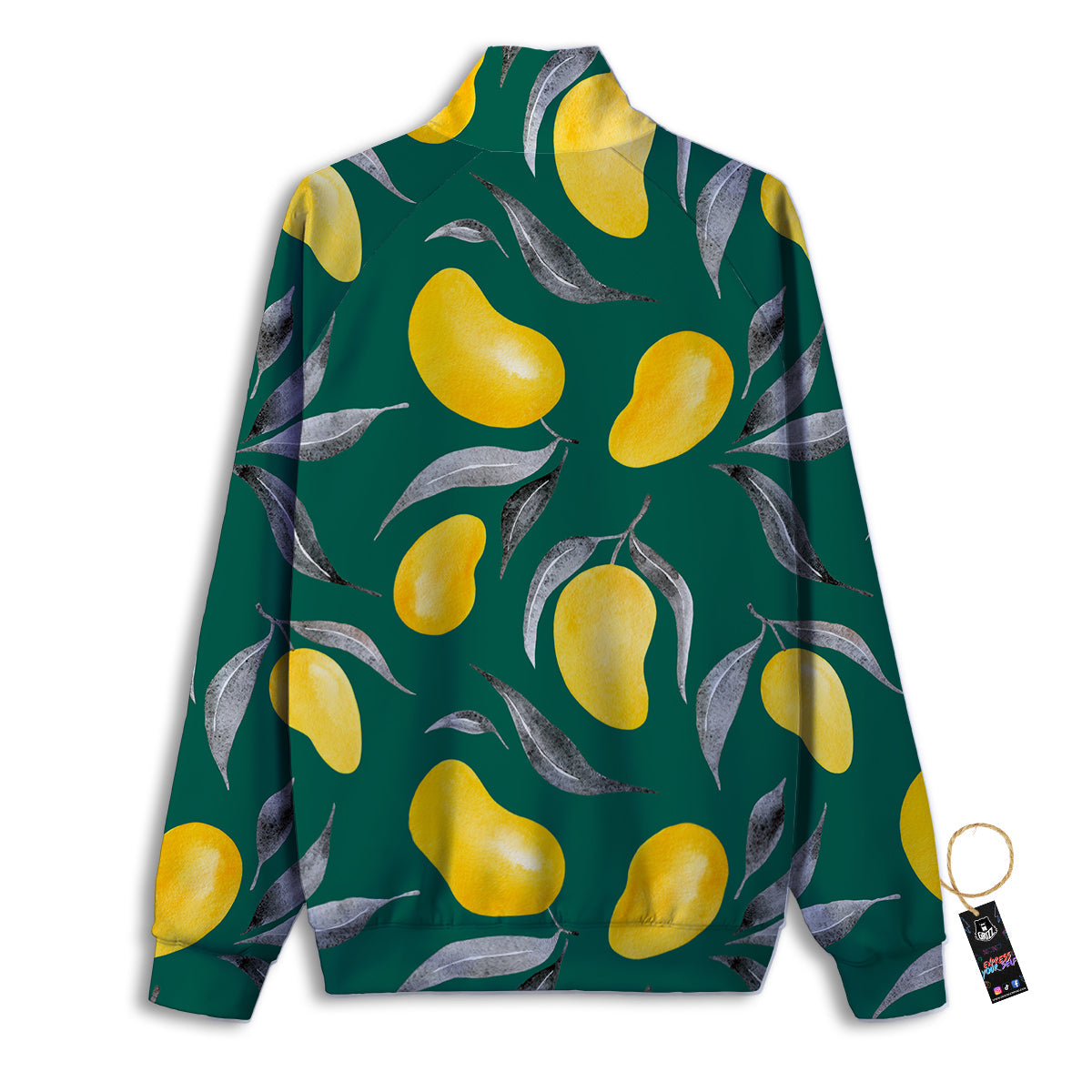 Fruit Mango Yellow Print Pattern Track Jacket-grizzshop