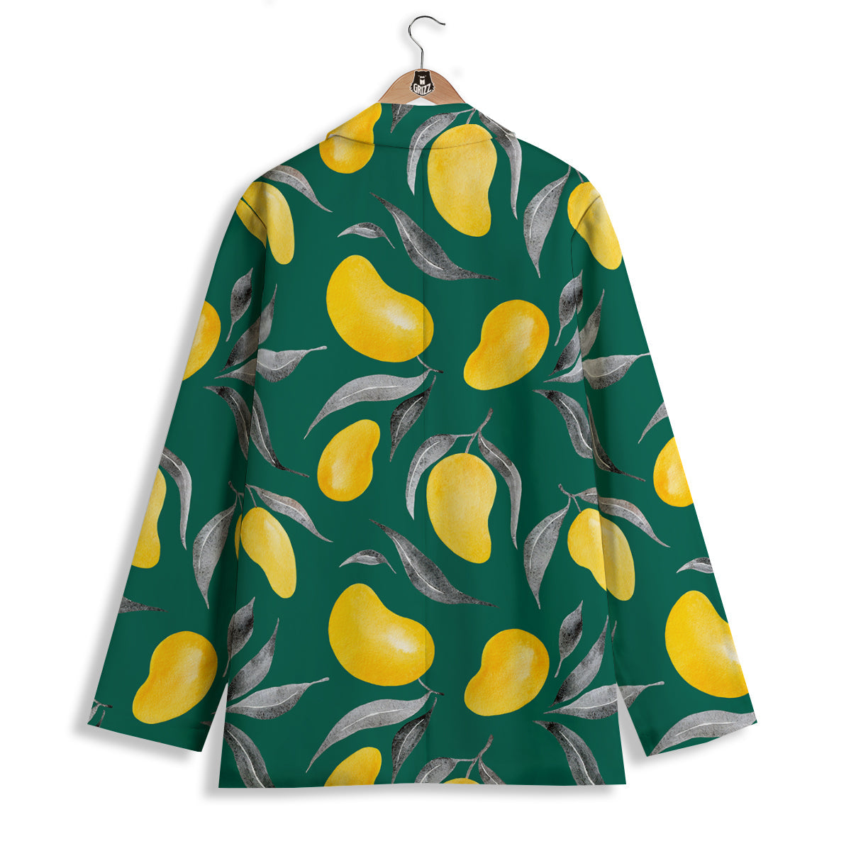 Fruit Mango Yellow Print Pattern Women's Blazer-grizzshop