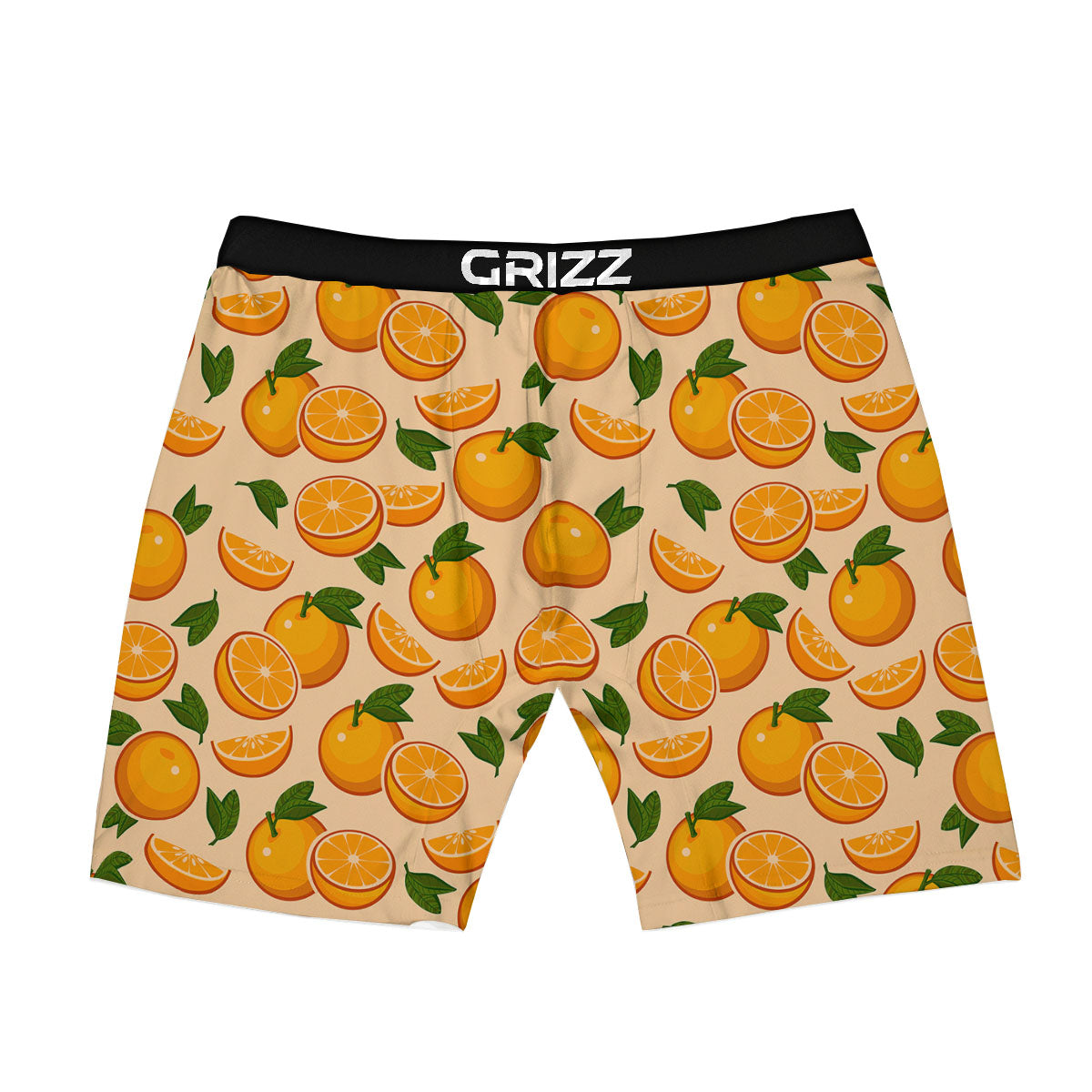 Fruit Orange Print Pattern Boxer Briefs-grizzshop