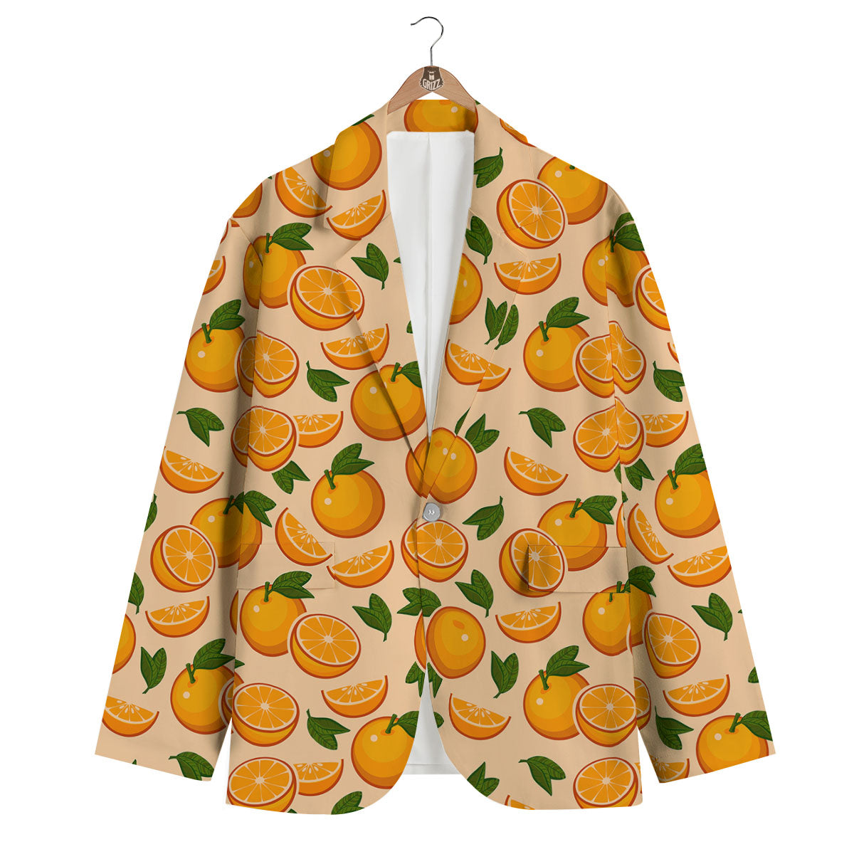 Fruit Orange Print Pattern Men's Blazer-grizzshop