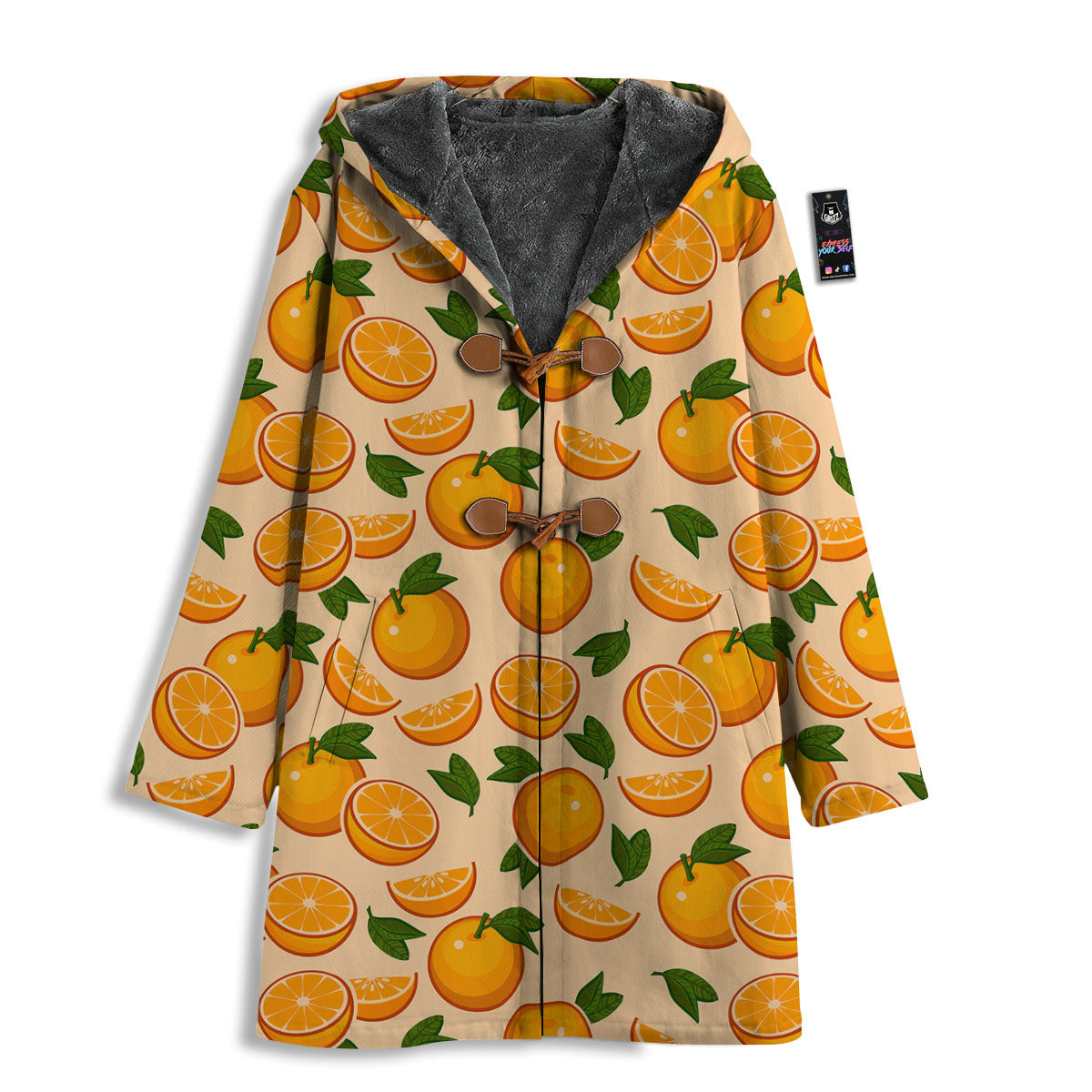 Fruit Orange Print Pattern Men's Windbreaker Jacket-grizzshop