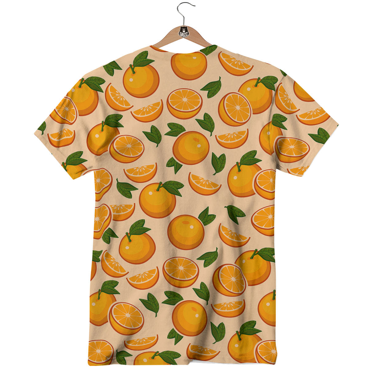 Fruit Orange Print Pattern T-Shirt-grizzshop