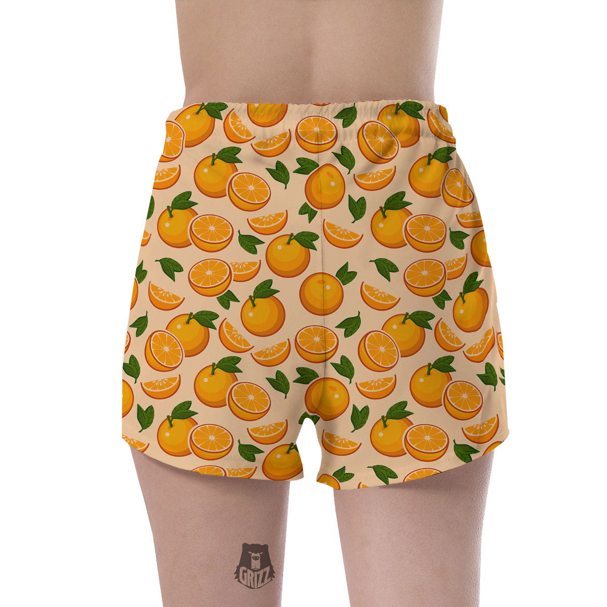 Fruit Orange Print Pattern Women's Shorts-grizzshop