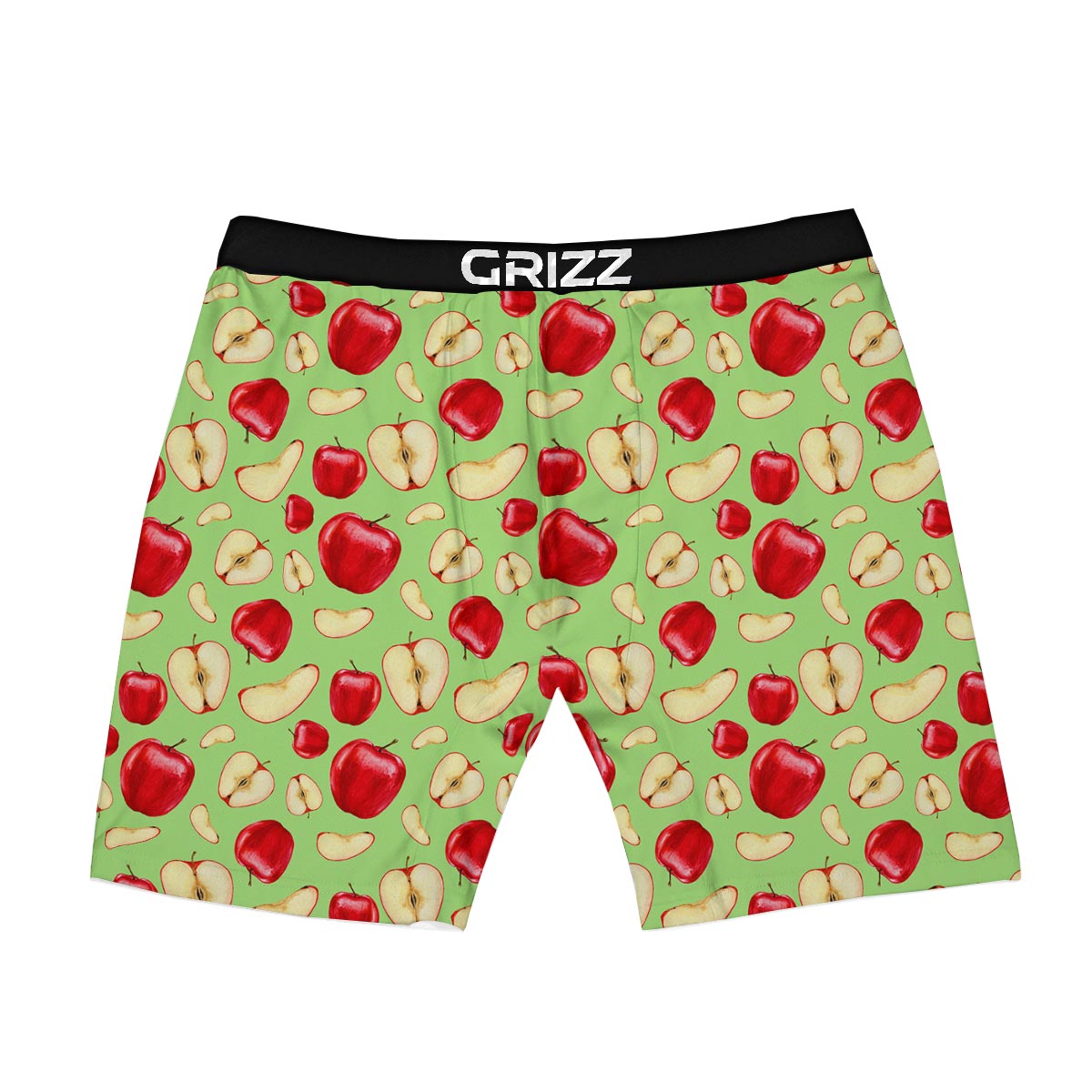 Fruit Red Apple Print Pattern Boxer Briefs-grizzshop
