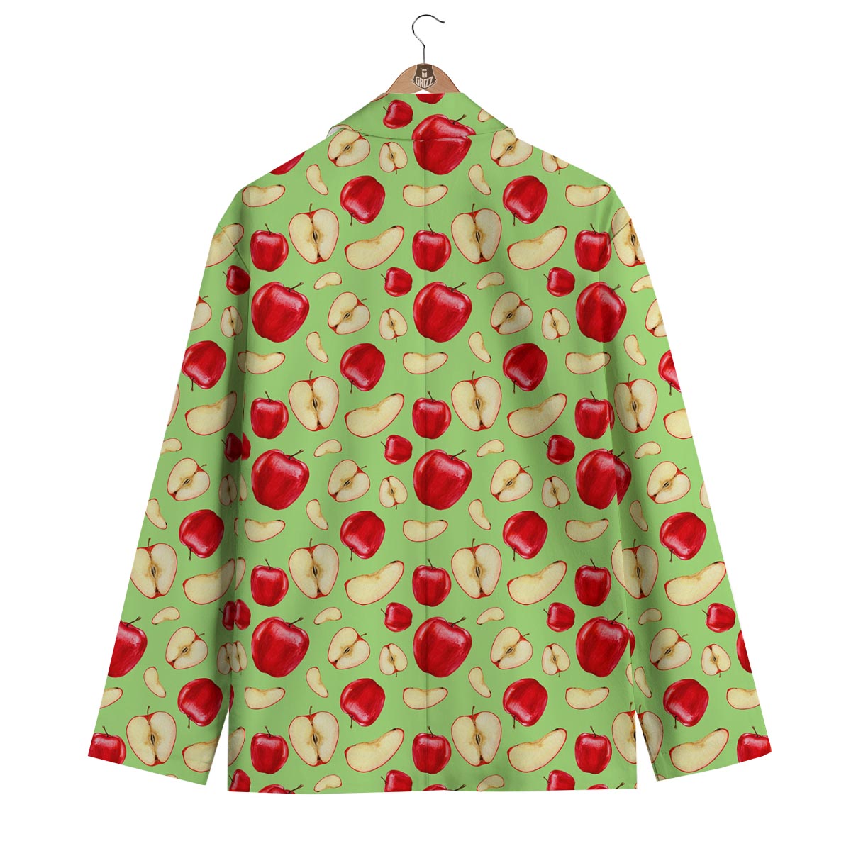 Fruit Red Apple Print Pattern Men's Blazer-grizzshop
