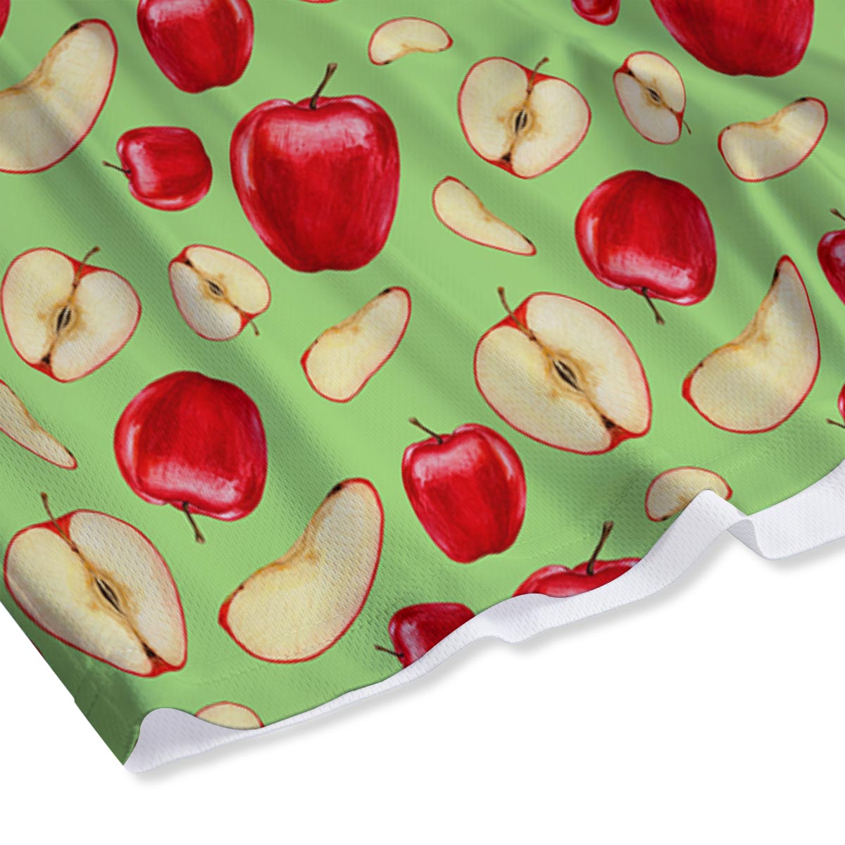 Fruit Red Apple Print Pattern Mesh Shorts-grizzshop