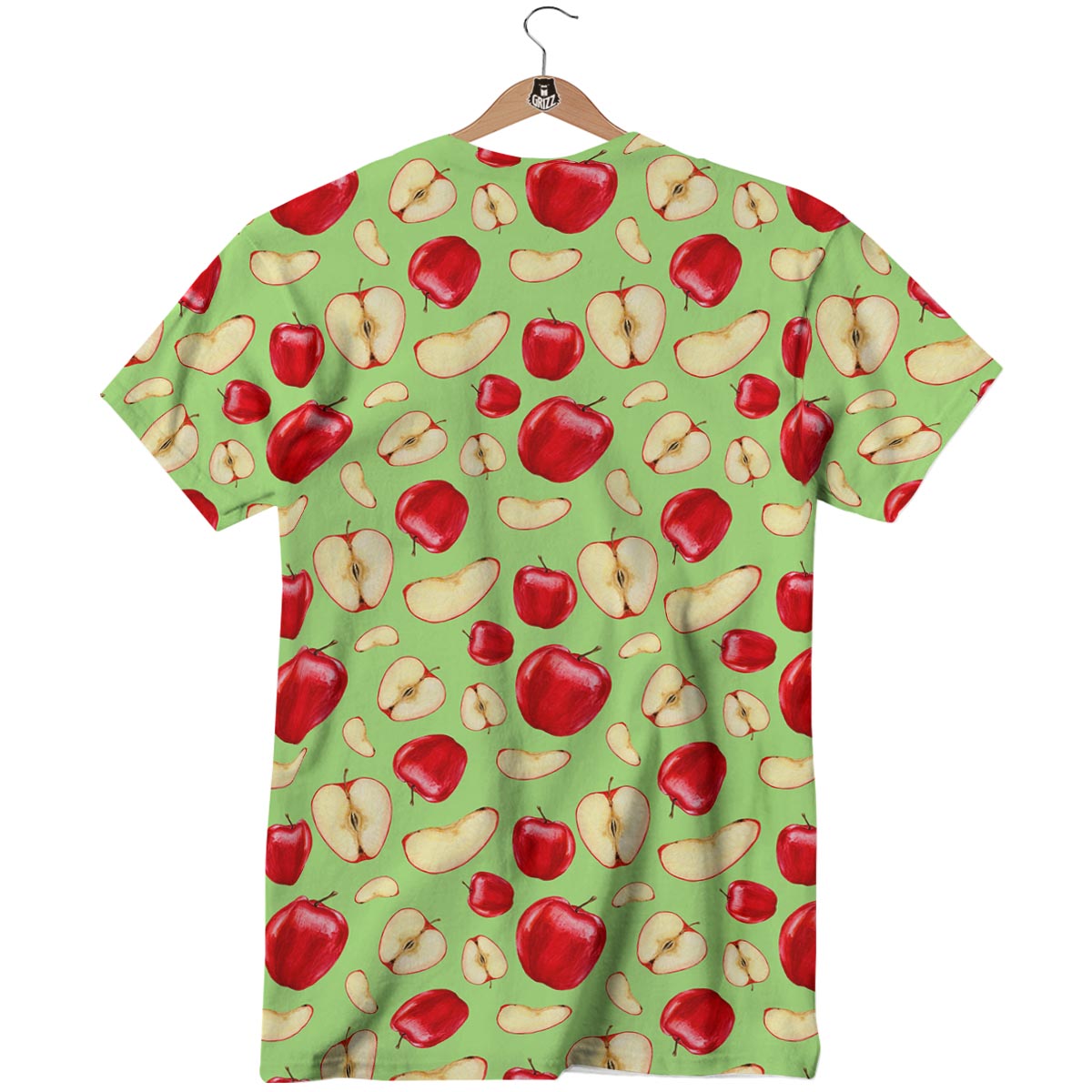 Fruit Red Apple Print Pattern T-Shirt-grizzshop