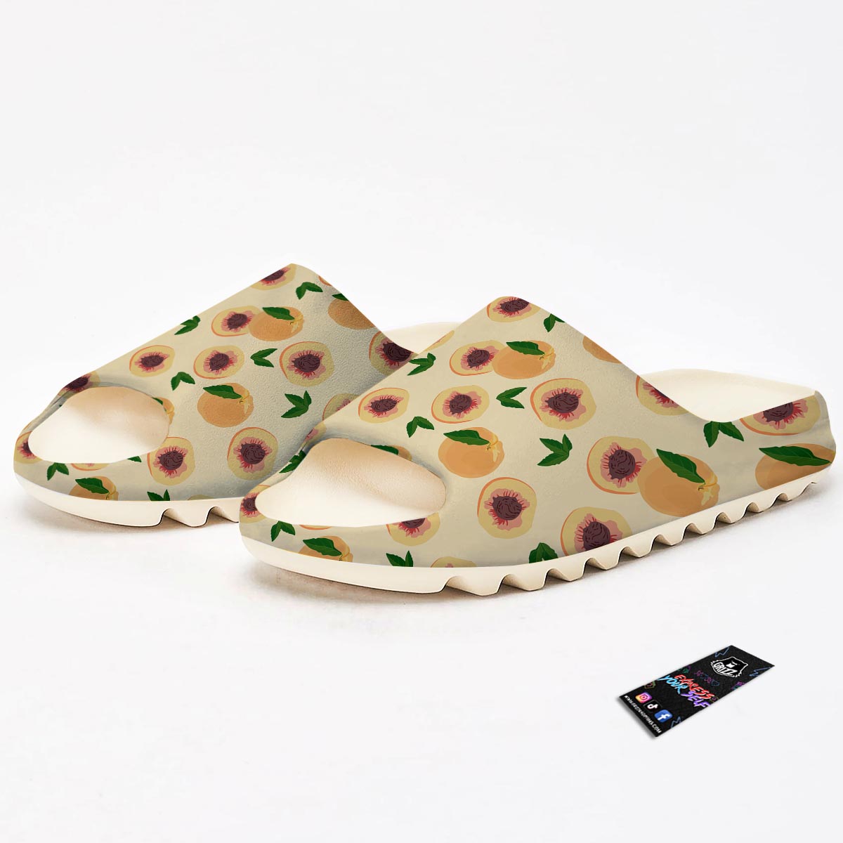 Fruit Ripe Apricot Print Pattern Sandals-grizzshop