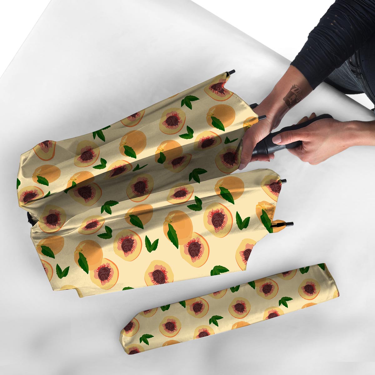 Fruit Ripe Apricot Print Pattern Umbrella-grizzshop