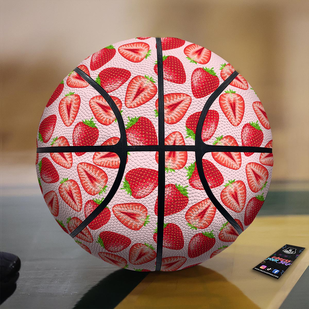 Fruit Strawberry Print Pattern Basketball-grizzshop