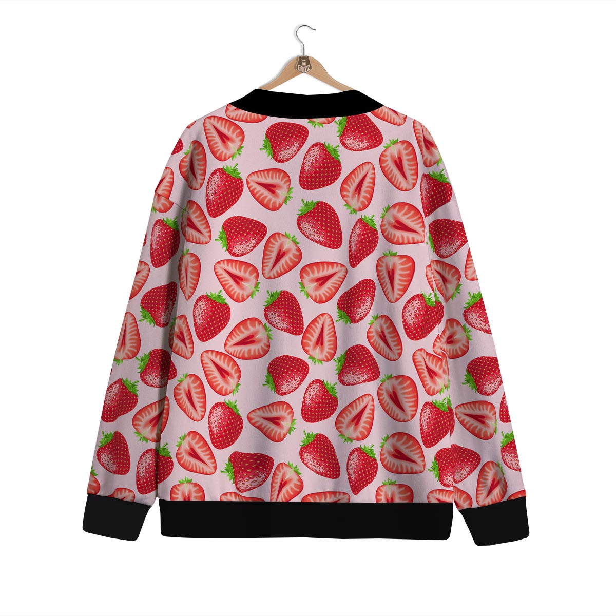 Fruit Strawberry Print Pattern Cardigan-grizzshop