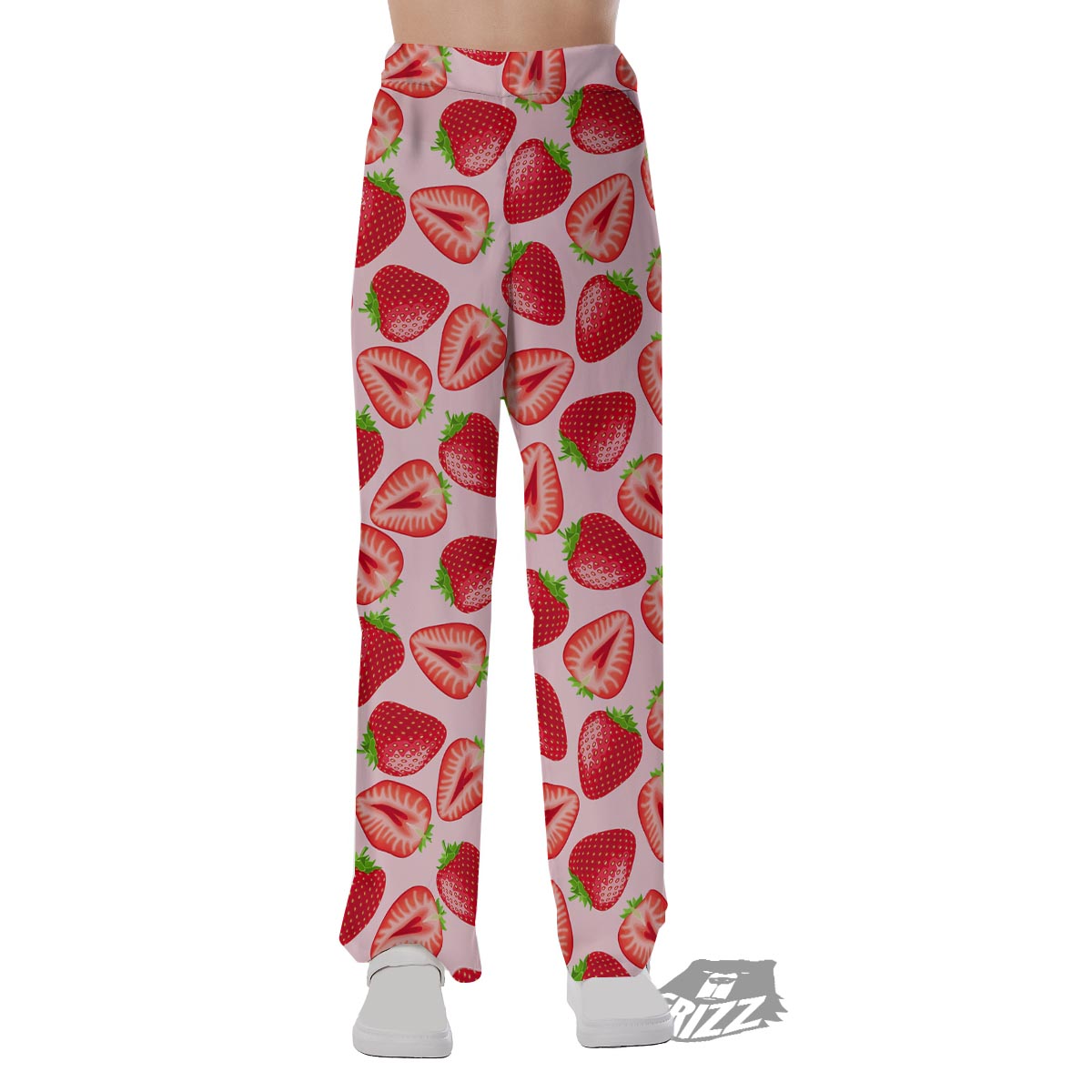 Fruit Strawberry Print Pattern Pajama Pants-grizzshop