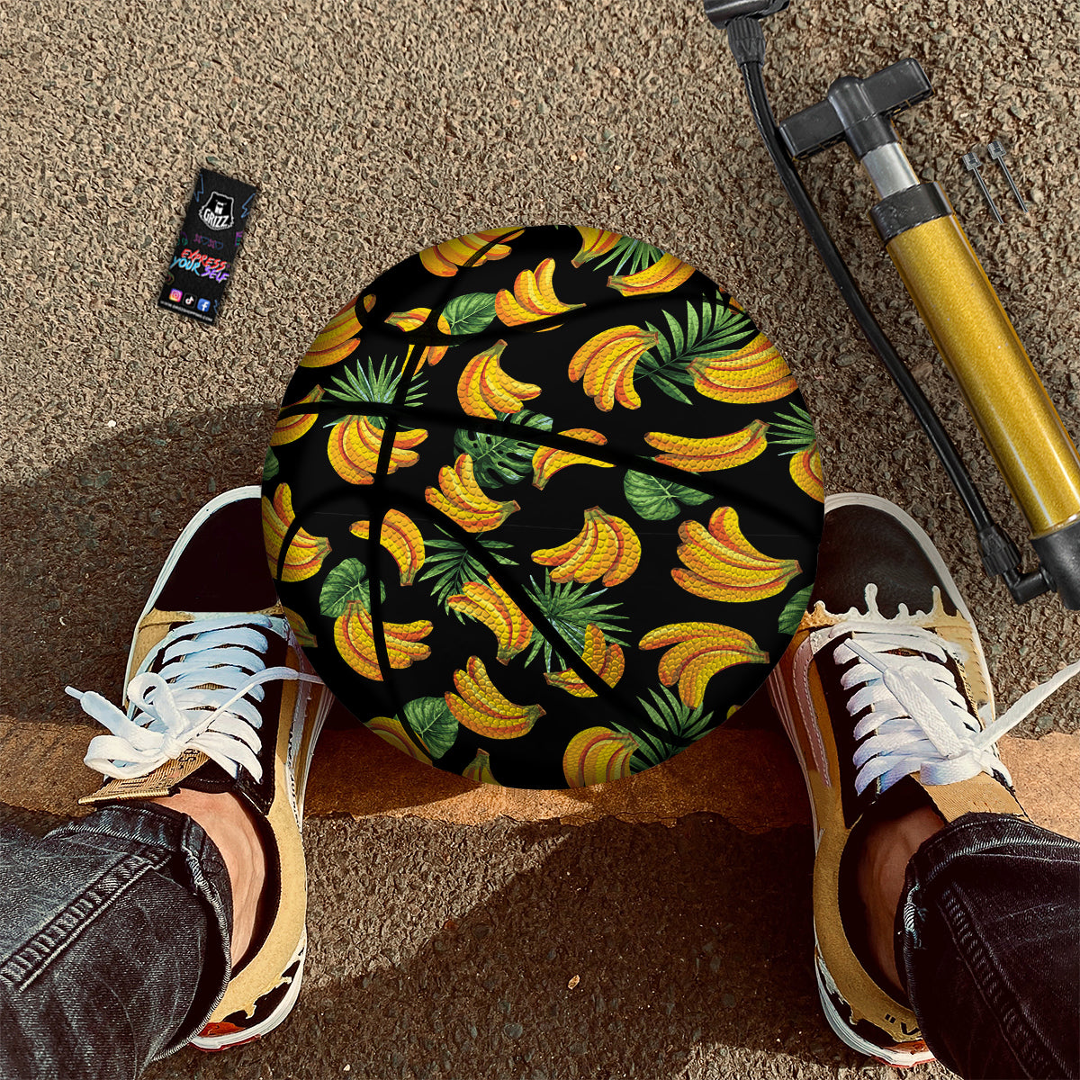Fruit Banana Print Pattern Basketball