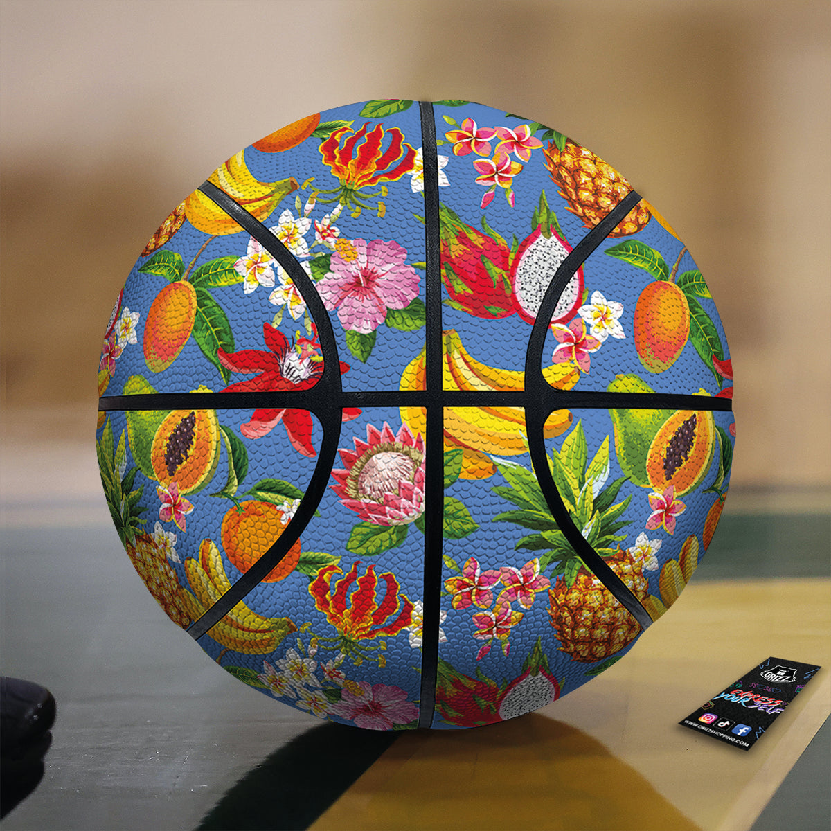 Fruits Aloha Tropical Print Pattern Basketball-grizzshop