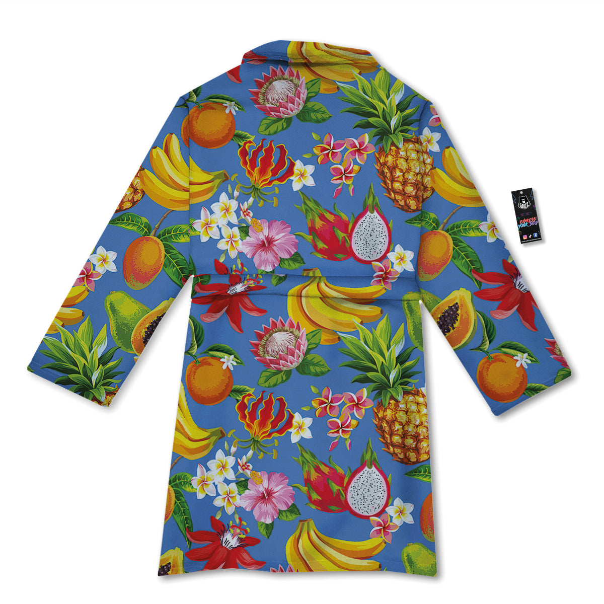 Fruits Aloha Tropical Print Pattern Bathrobe-grizzshop
