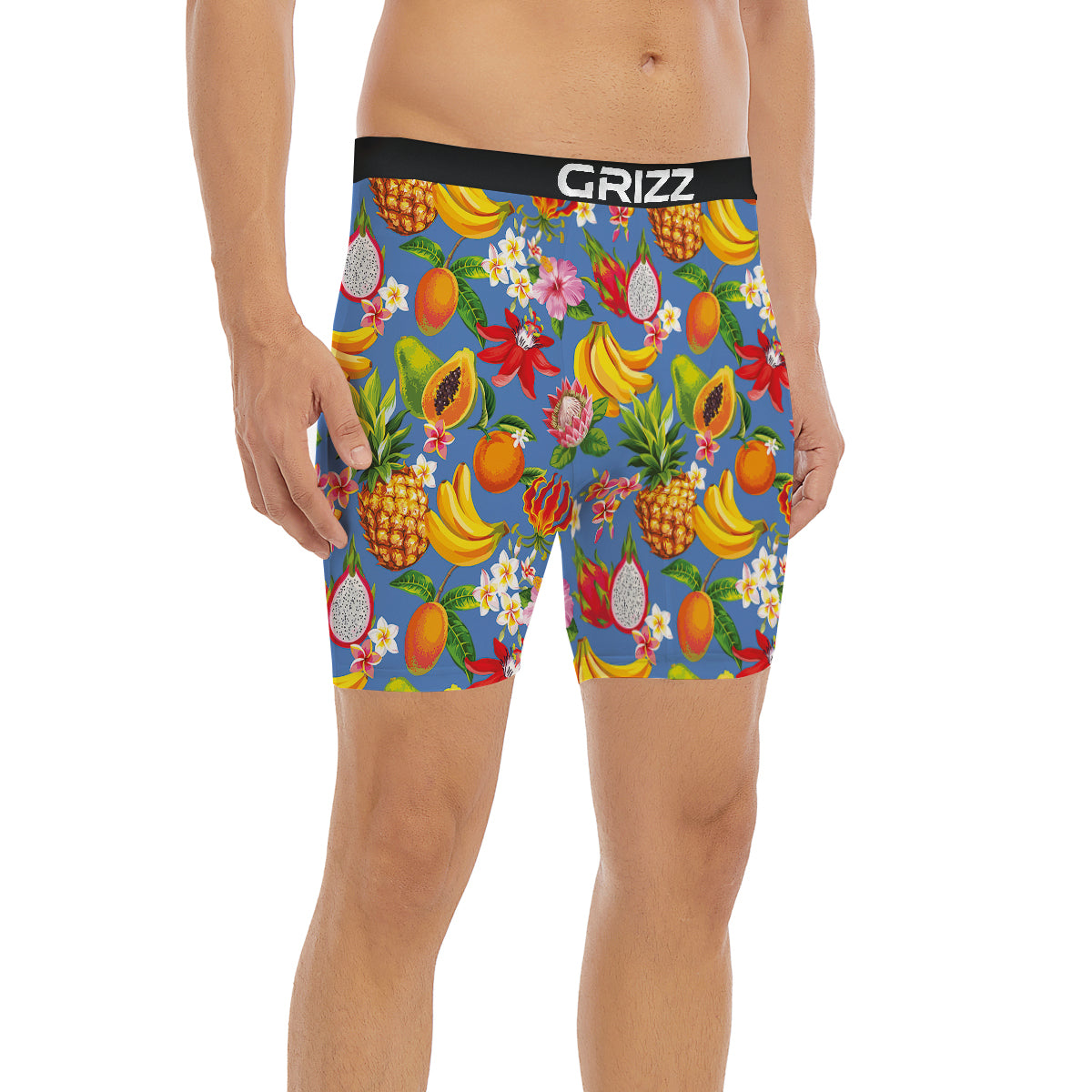 Fruits Aloha Tropical Print Pattern Boxer Briefs-grizzshop