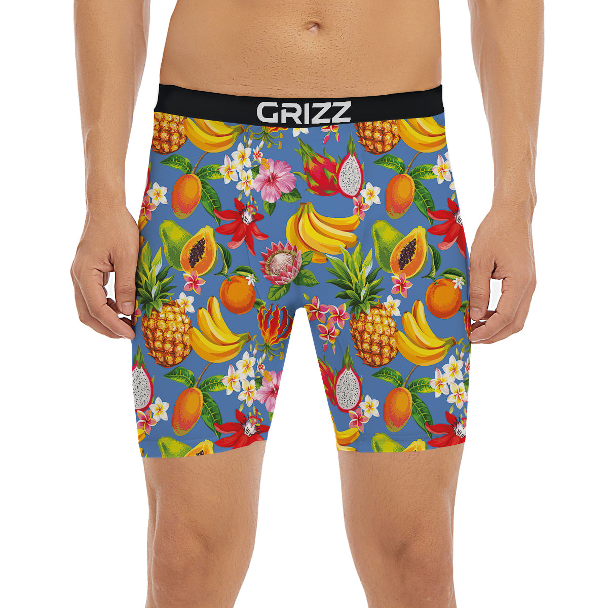 Fruits Aloha Tropical Print Pattern Boxer Briefs-grizzshop